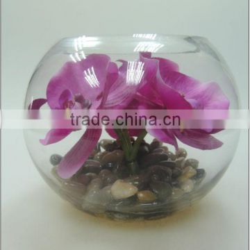 Glass pot artificial flower