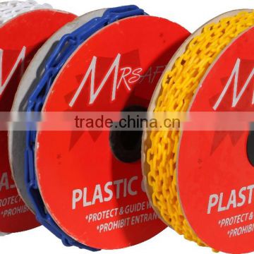 Hot sale coloured Plastic Link Chain for Safety