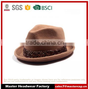 Brown Fedora Hat Fashion Fedora Hats for Lady