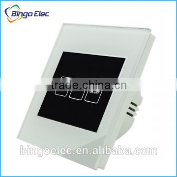 hot selling product 3gang white touch screen light 1000w switch