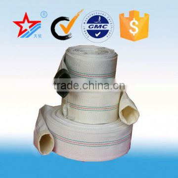 Canvas Fire irrigation hose with pvc,synthetic rubber,pu lining in sanxing manufacturer