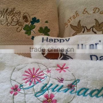 100% Cotton promotional and customized Towel with Embroidery
