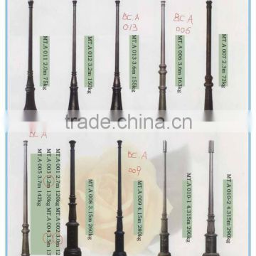 Durable good quality casting iron poles,steel casting lamp poles for sale