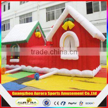 Merry Christmas inflatable Santa House with customized size and shape