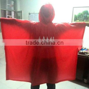Red Waterproof Reusable PVC Poncho