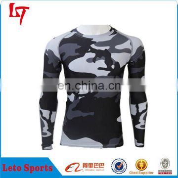 Men's Sublimation Long Sleeve Camol t- Shirts Athletic Training Fitness Sports Jersey