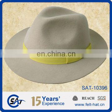 cheap light colored wool felt formal trilby hat