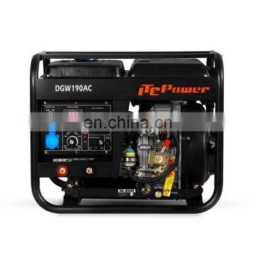fast delivery 2kw/2.2kva portable diesel welding generator price made in china