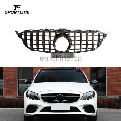 Silver Black ABS W205 GT Car Radiator Grill for Mercedes Benz C205 C180 C200 C300 C350 C43 Sport 2019