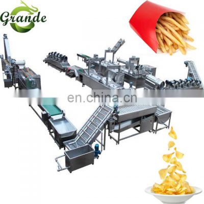 Full Automatic Potato Crisps Fried Potato Chips Processing Machine