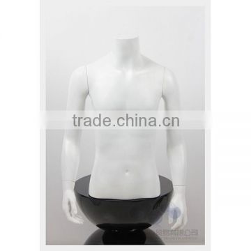 Fiberglass upper-body men mannequin for clothing shop