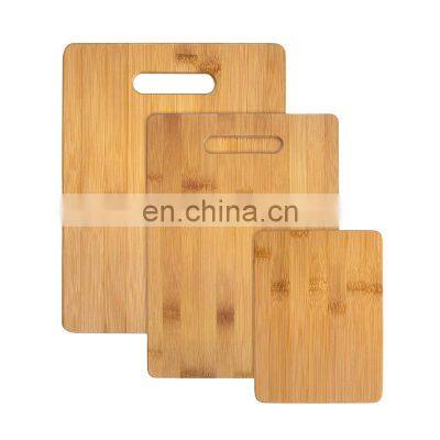 Kitchen Chopping Board 3-Piece Bamboo Cutting Board Set with Handle for Meat, Vegetables, Fruits, Bread, Cheese