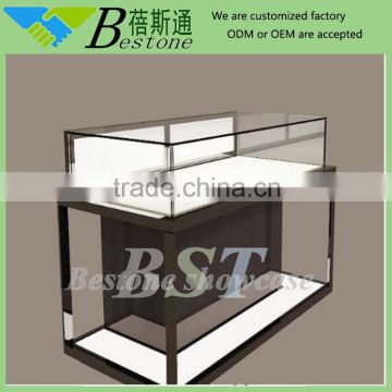 Metal frame glass display cabinet for jewelry