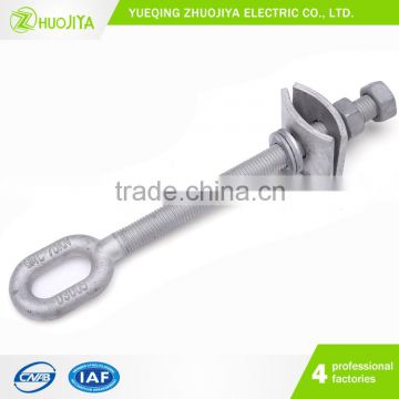 Zhuojiya Hot Sale Black Painted M12 Stainless Steel Eye Bolt With Nuts And Washer