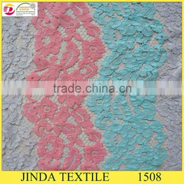 Bueatiful Tripoe Color Nylon Cotton Polyester Lace Fabrics Textile