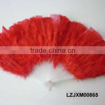 multi colored dance costume marabou feather fan LZJXM00865