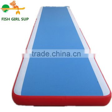 Red side colour inflatable gymnastics mat 20cm thickness