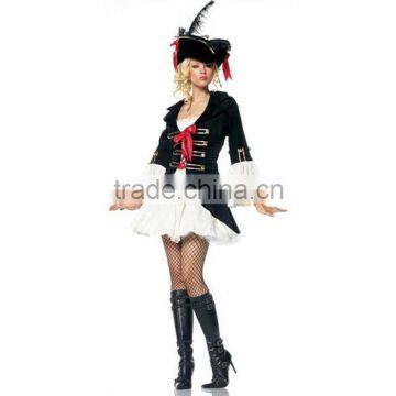 Halloween Party black punk Pirate Captain Costume women adult costumes for women pirate costume