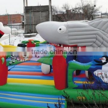 giant inflatable slide amusement park fun city