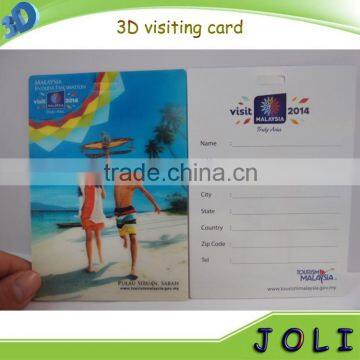 factory for sale pp plastic 3d effect visiting card models sample