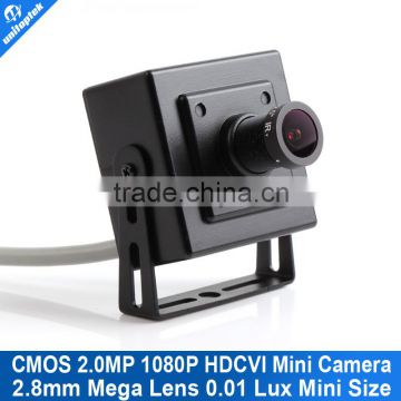 Mini Size 2.8mm Lens 1/2.9 inch CMOS HDCVI 2.0MP Camera Color Black