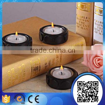 Factory direct cheap black resin candle holder small candlesticks