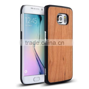Classic Model PC+ Cherry Wood Cover For Galaxy S6 Edge Plus Case For Samsung S6 Edge Housing for S6 Edge case