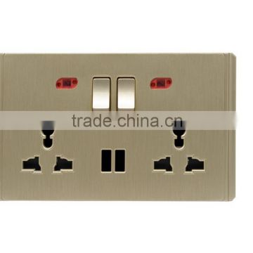 Double switched 13A 3 PIN multi functional USB sockets