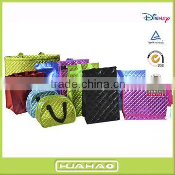 reusable custom laser laminated college shopping non woven bags