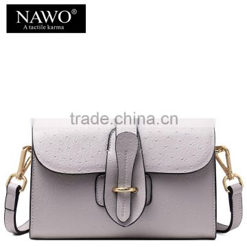 Branded designer women leather messenger bags long strap China