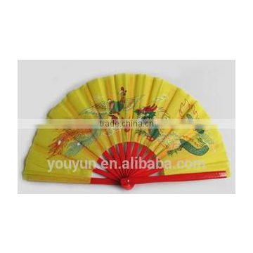 Hot sale China traditional bamboo taichi fans,taiji fans with colour printing