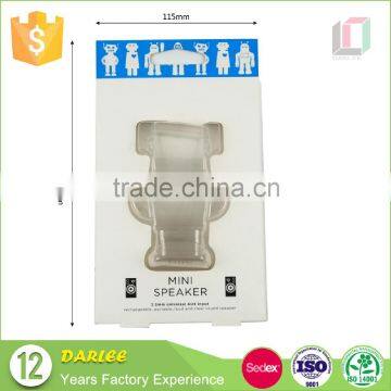 China corporation hanging recyclable free sample electronic pack with blister tray