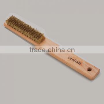2016 the newest style wooden handle cup brush twisted wire SJIE3078-1