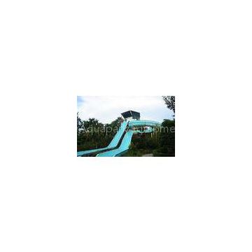 Open Close Style Fiberglass Commercial Water Two Slides, Body Slide Equipment 8m Height