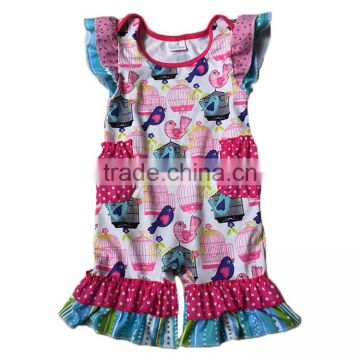 2017 yawoo birdcage patterns sleeveless baby summer clothes romper baby clothes wholesale