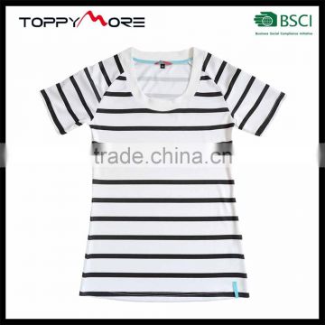 T184-092-1481SB China Supplier Custom Stripe T-shirt Short Sleeve