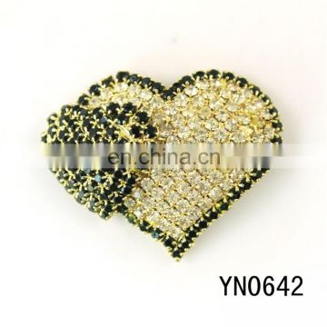 2015 new fashion heart rhinestone accessories buckle for shoes