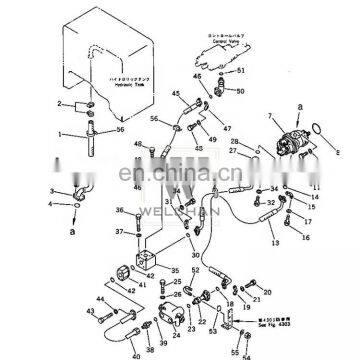 Transmission Gear Pump 705-51-20240 Loader Hydraulic Tandem Pump WA450 WA470 Pilot Gear Double Pump