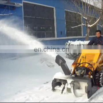 Small skid loader snow removal machines equipment to remove snow