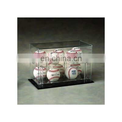 2 levels clear plastic baseball cube hold 10pcs baseball acrylic baseball display stand
