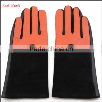 Ladies genuine winter leather hand gloves industrial leather hand gloves