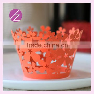 Wholesale 2016 new design laser cut wedding party favor cake wrappers for HALLOWEEN with beautiful orange