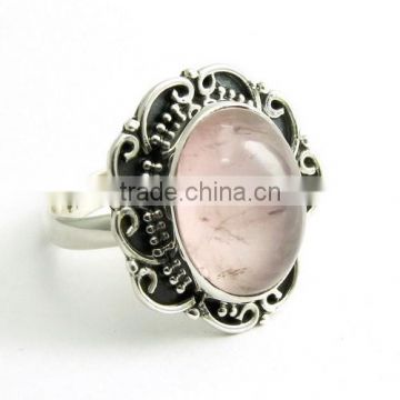 Impression Rose Quartz 925 Sterling Silver Ring