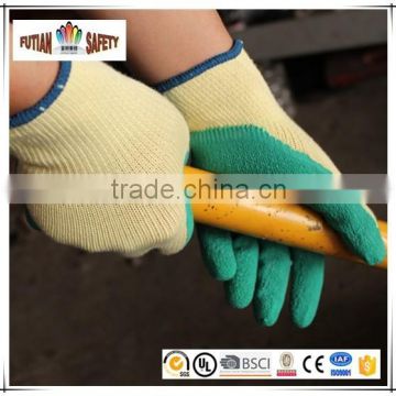 FTSAFETY knit glove with textured latex coating gripping glove