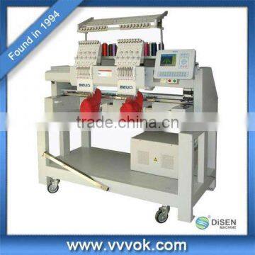 Two head high speed hat embroidery machines