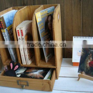 Trend style fantastic wooden files tray with a drawer