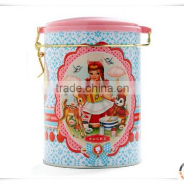 customized coffee tin can manufacturer/decorative coffee tin cans/small christmas tin can