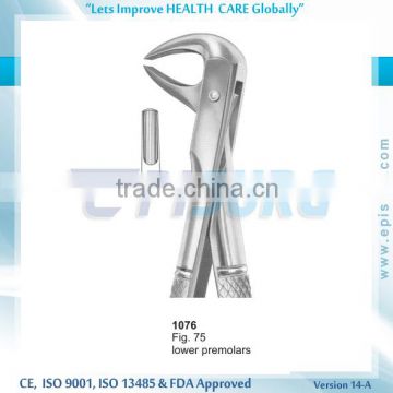 Extraction Forceps, lower premolars, Fig 75, Periodontal Oral Surgery