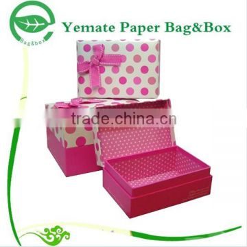 high quality colorful customized handmade shoe shirt paper gift box for packaging with knot