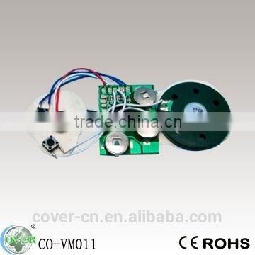 sound recording module for greeting cards/Motion sensor Sound module/voice recordable greeting card module